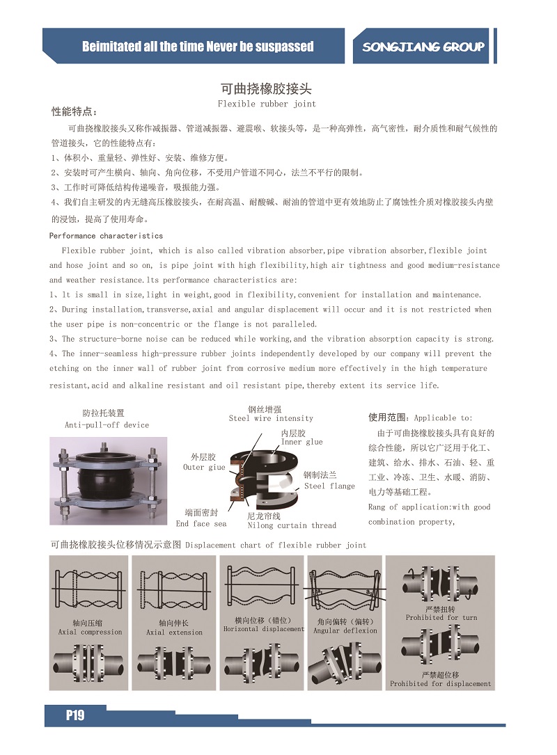 淞江集团讲解橡胶减震接头产品扭曲问题