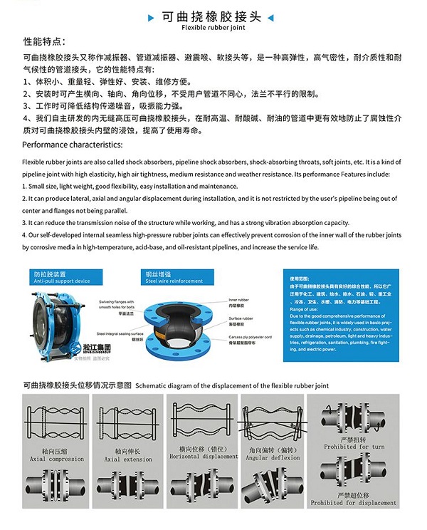 乌鲁木齐市XBC柴油机消防泵组管道橡胶接头